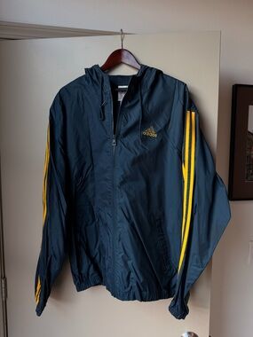 Adidas Men's Navy Windbreaker Jacket